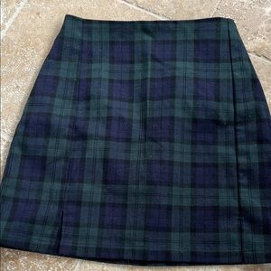 Brandy Melville Tartan Mini Skirt in Navy and Forest Green